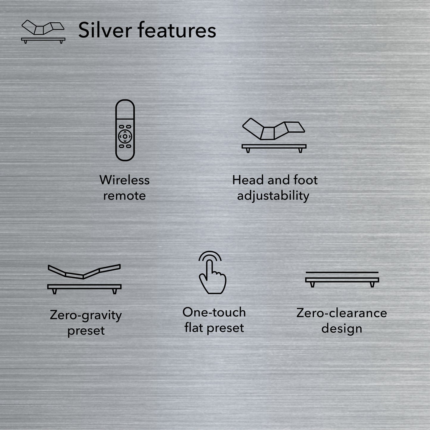 Silver Serta baselogic™ Adjustable Base