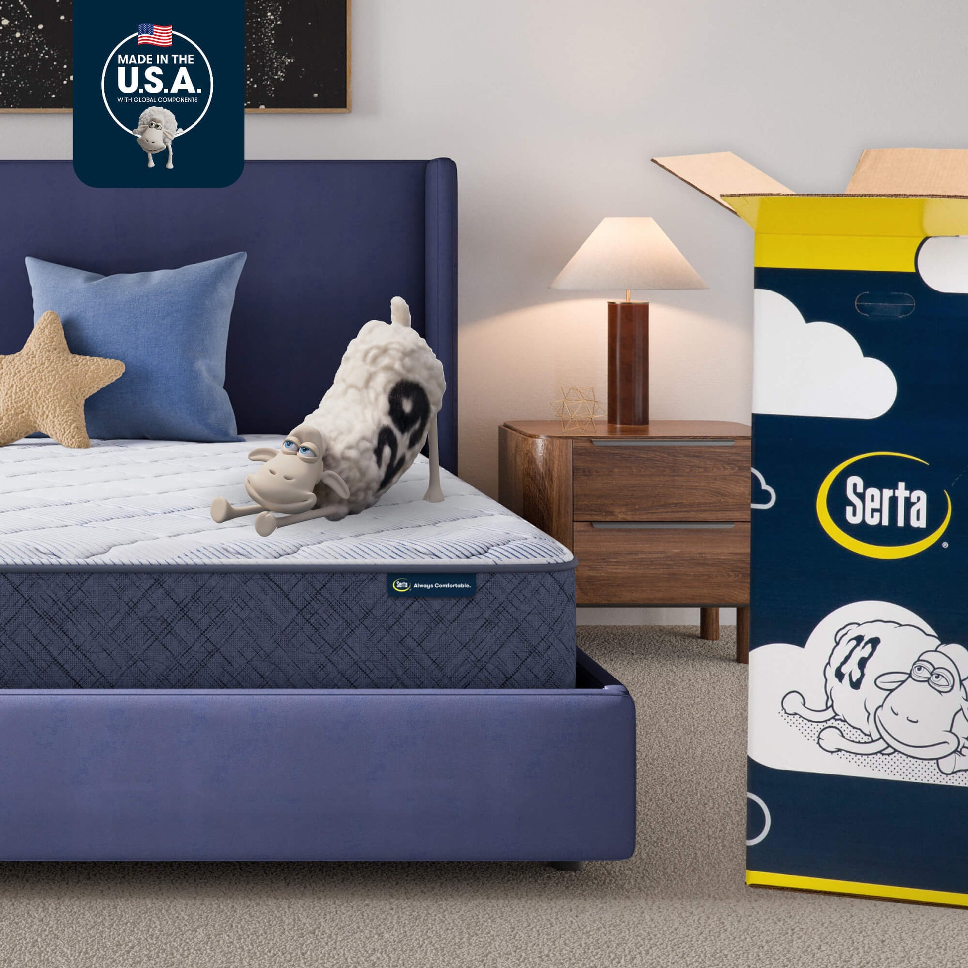 Serta Perfect Day 10-inch Medium mattress in a bedroom