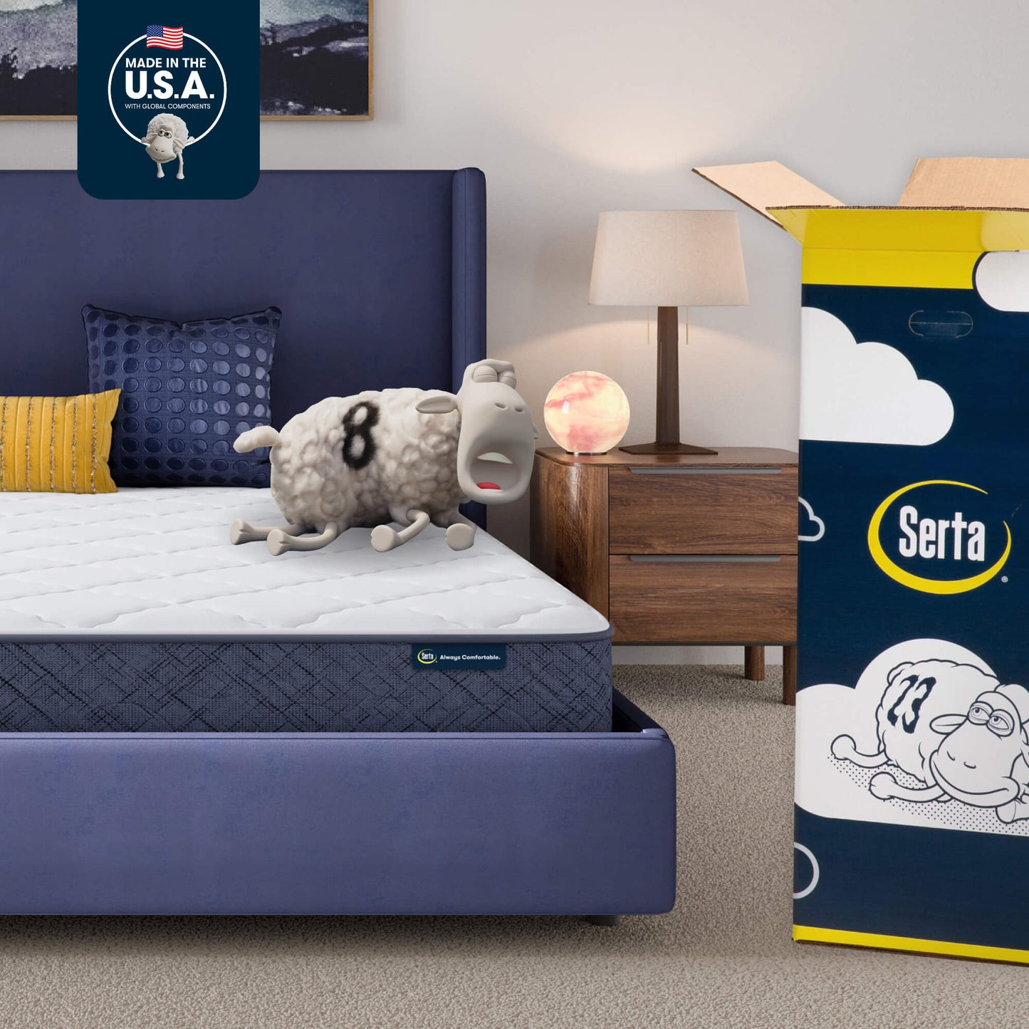 Serta Perfect Day 8-inch Medium mattress in a bedroom