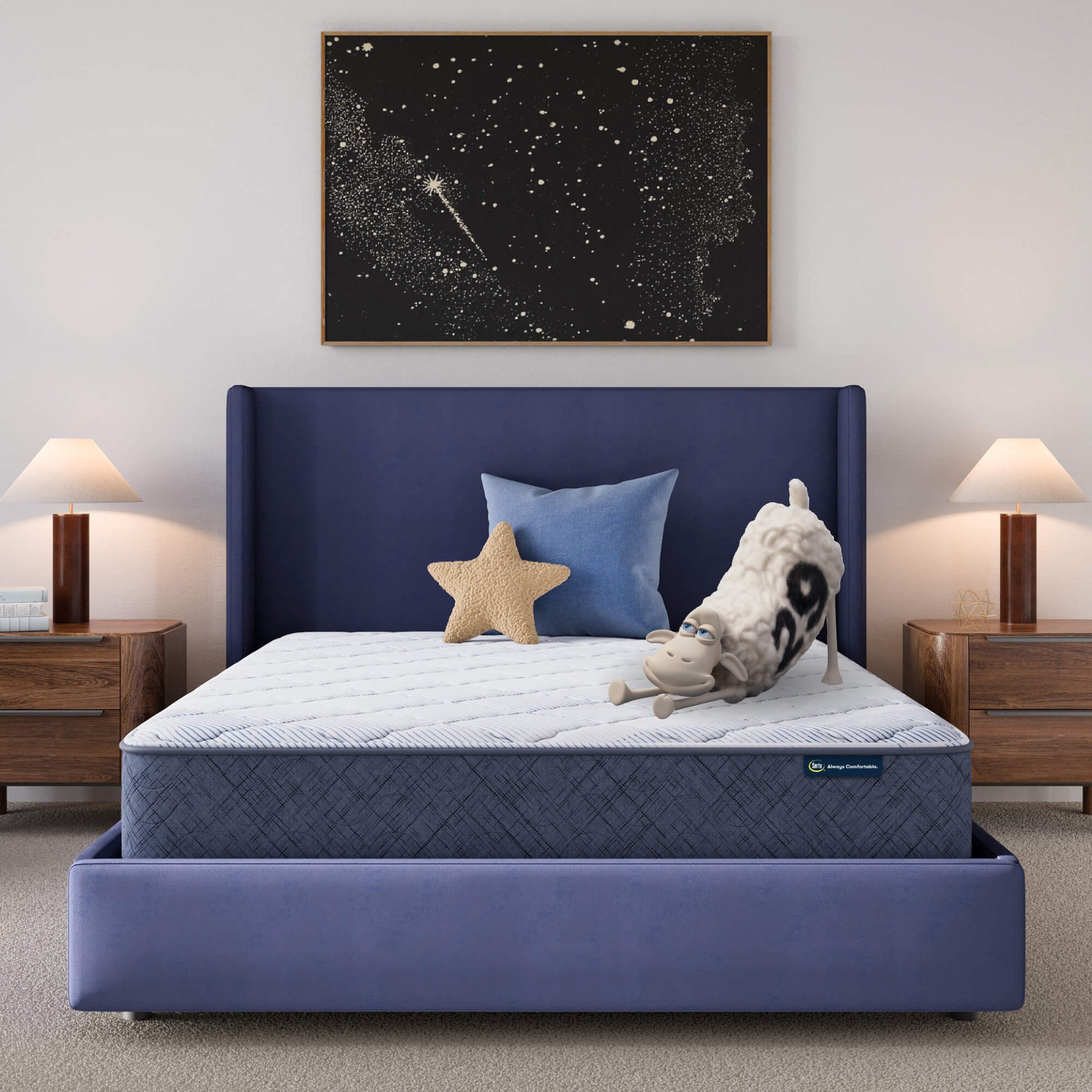 Serta Perfect Day 10-inch Medium mattress alternate bedroom view