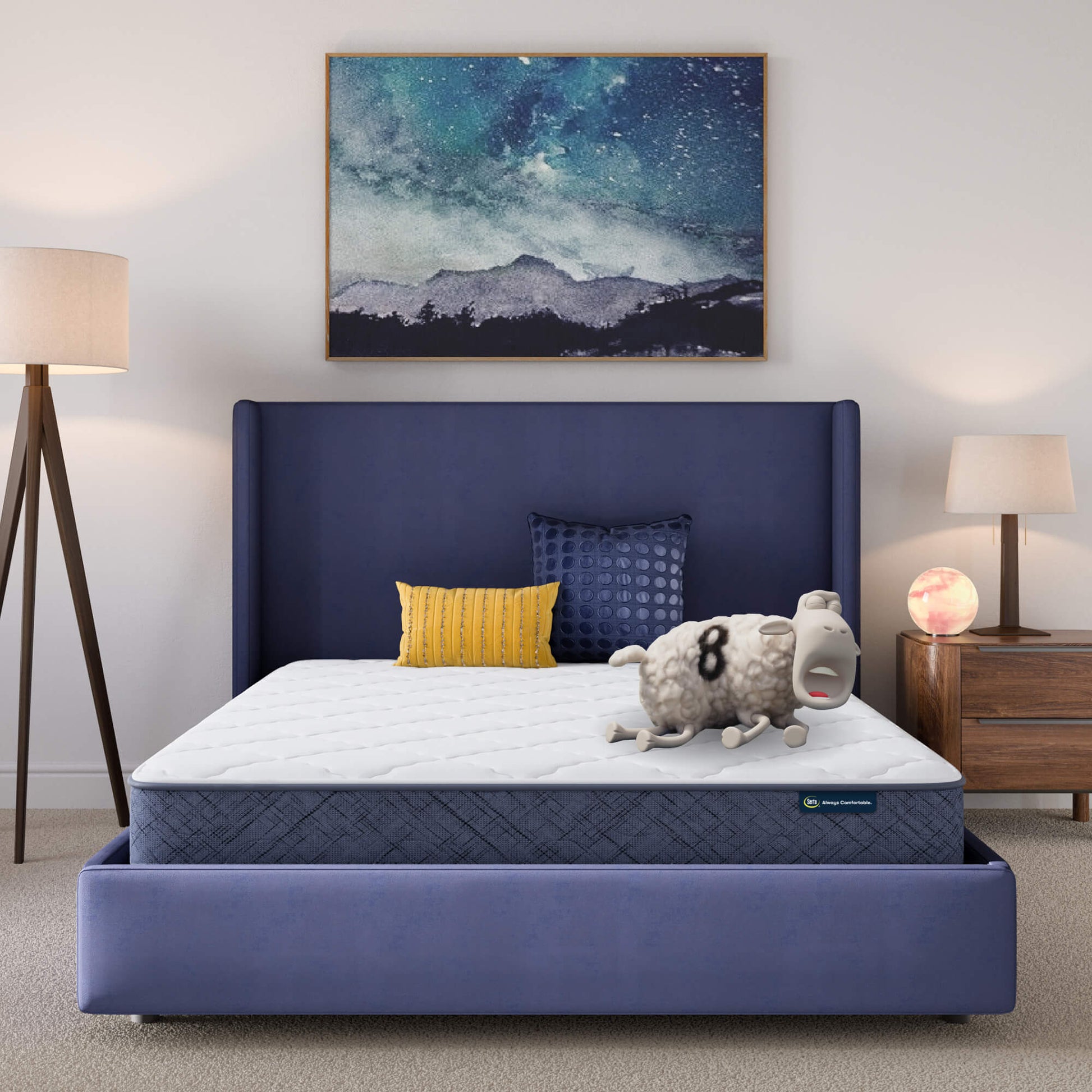 Serta Perfect Day 8-inch Medium mattress alternate bedroom view