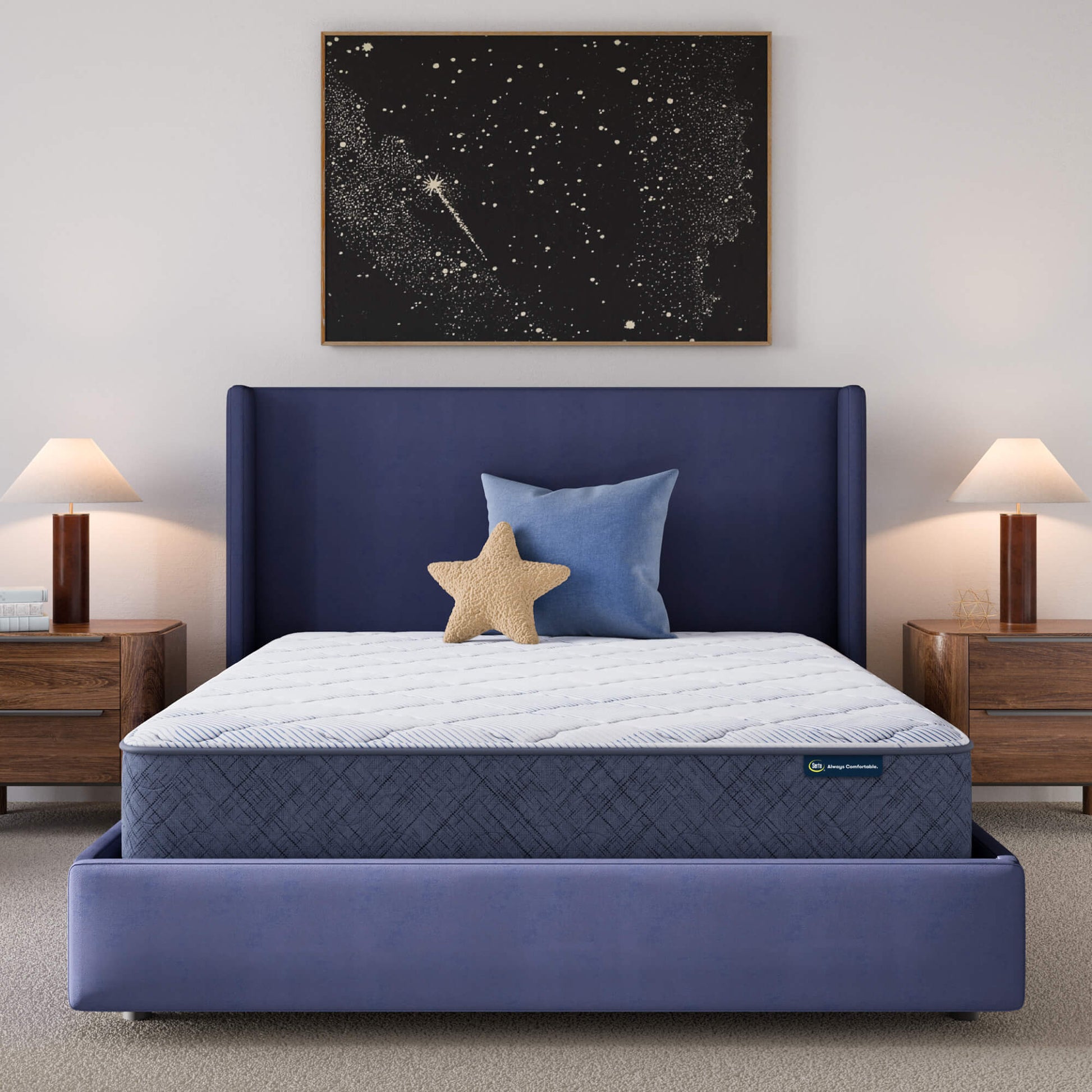 Serta Perfect Day 10-inch Medium mattress alternate bedroom view