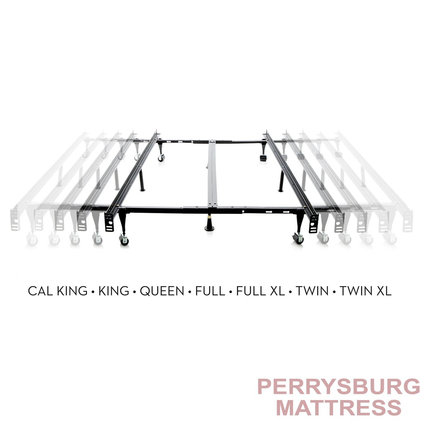 Universal Bed Frame with Rollers